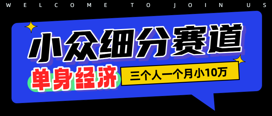 小众流量掘金，三个人一月小10W